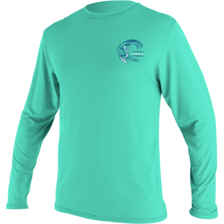 2026 O'Neill Junior Basic Skins Long Sleeve Sun Shirt 5711G - Light Aqua